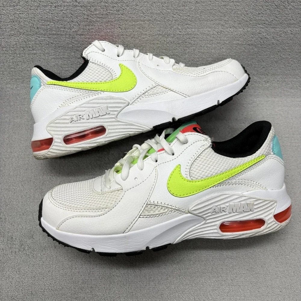 Nike Air Max Excee White Volt Womens Size 7.5‎ CW5606 100